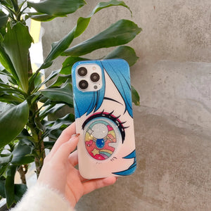 Anime Girl Glitter Phone Case