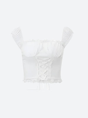 Coquette Lace Up Crop Top & Maxi Skirt Two Piece Set