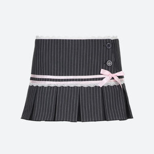 Coquette Striped Mini Skirt