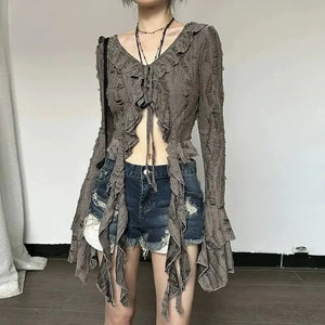 Fairy Grunge Ruffled Top