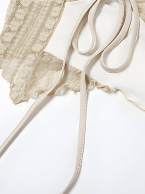 Lace Asymmetric Patchwork Top