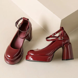 Patent Leather Mary Jane High Heels