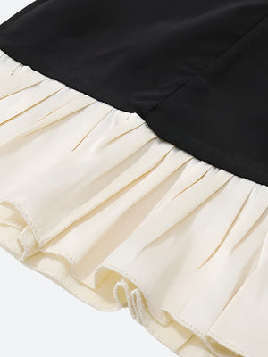 Pleated Hem Mini Dress