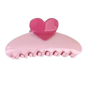Soft Girl Aesthetic Heart Hair Claw
