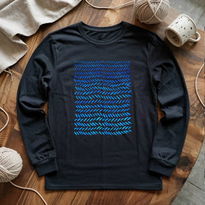 Watercolor knitting pattern Long Sleeve T-shirt