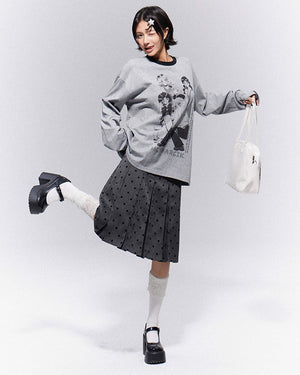 Gossip Team Polka Dot Pleated Skirt