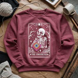 Skeleton Crocheter Tarot Sweatshirt