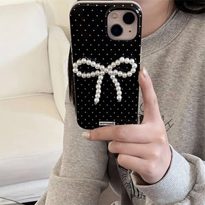 Pearl Bow Polka Dot IPhone Case