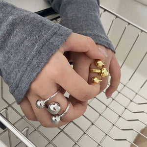 Triple Ball Statement Ring