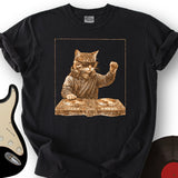 Cat DJ Spinning T-Shirt