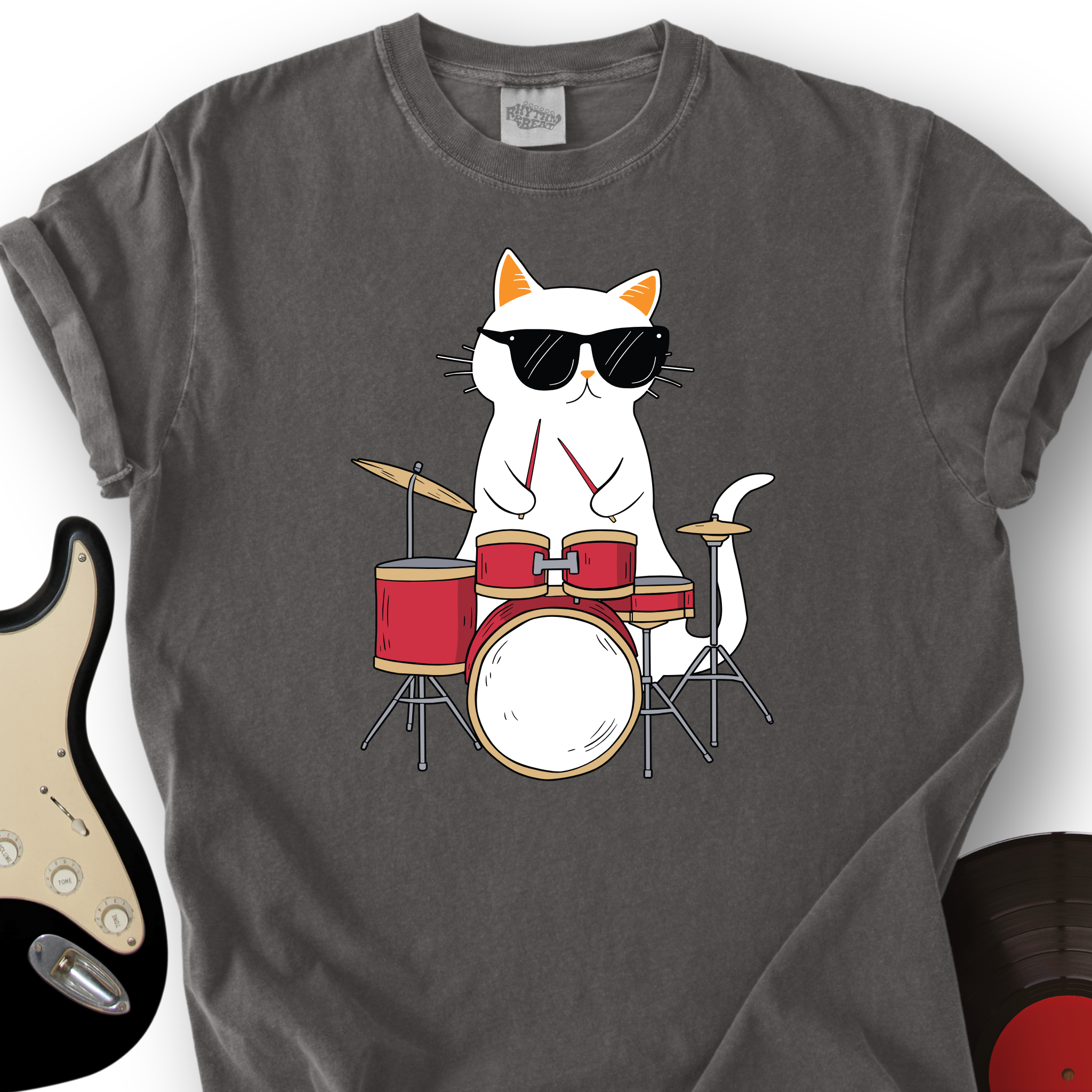 Drummer Cat T-Shirt