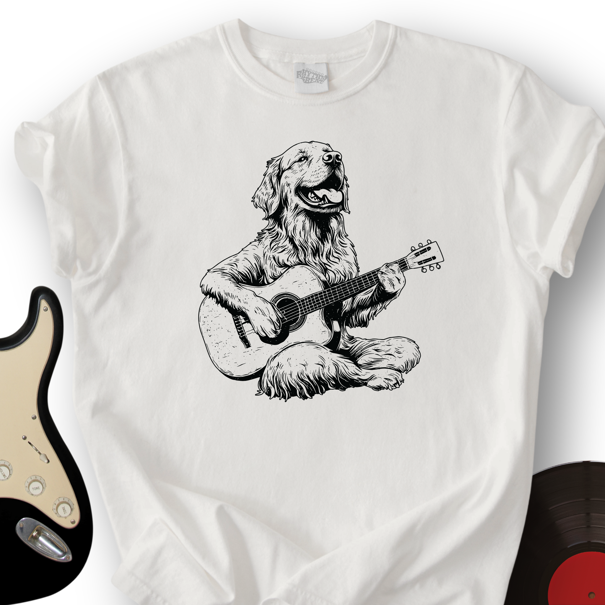 Golden Retriever Guitar T-Shirt