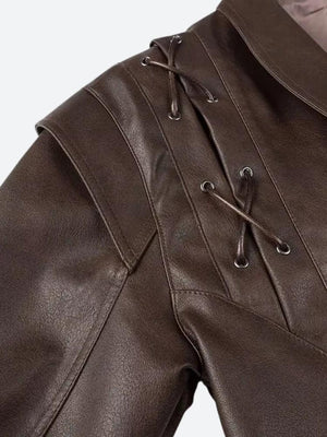 Asymmetric Faux Leather Jacket