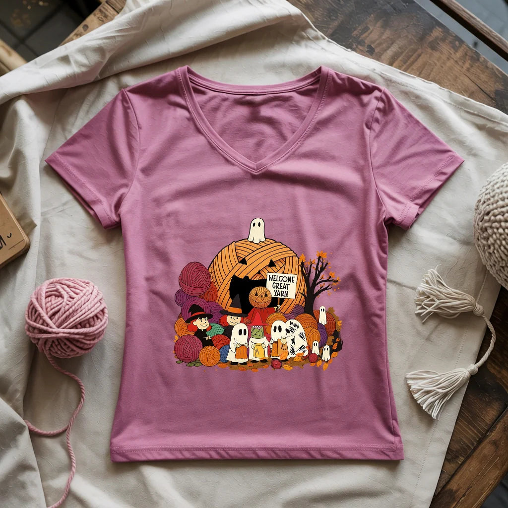Welcome Great Yarn Lady V-neck