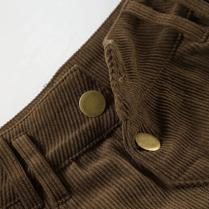 Baddie Leopard Corduroy Shorts