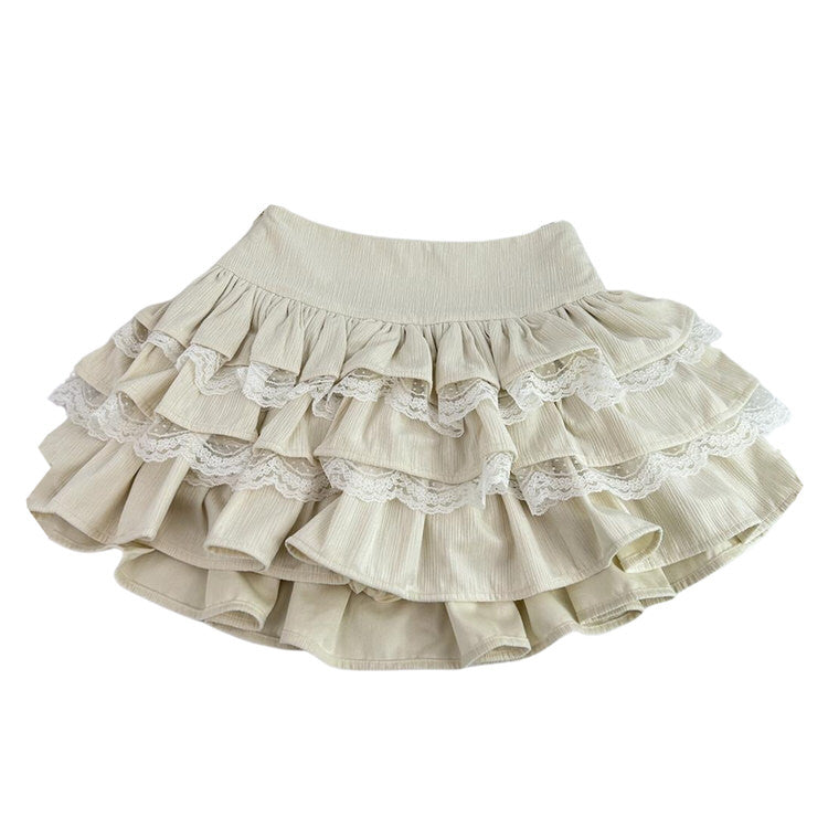 Ballerina Core Ruffled Lace Skirt