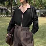 Contrast Collar Shirt