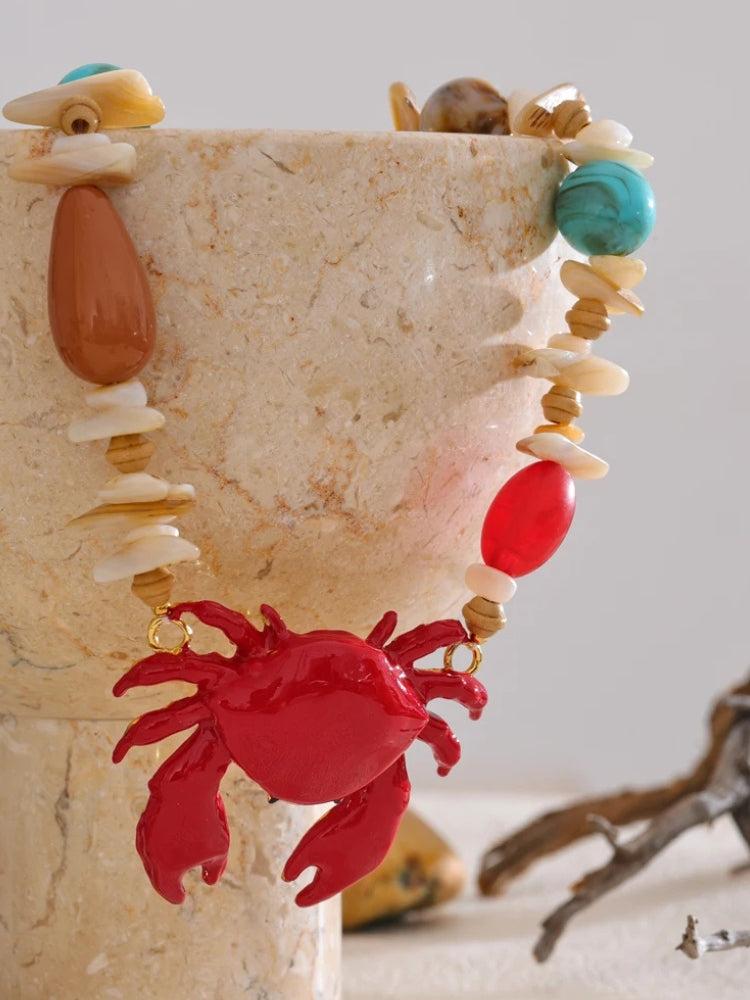 Crab Beaded Necklace