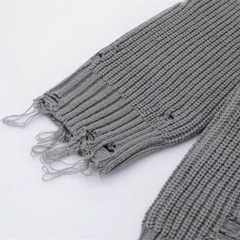 Distressed Knit Sweater