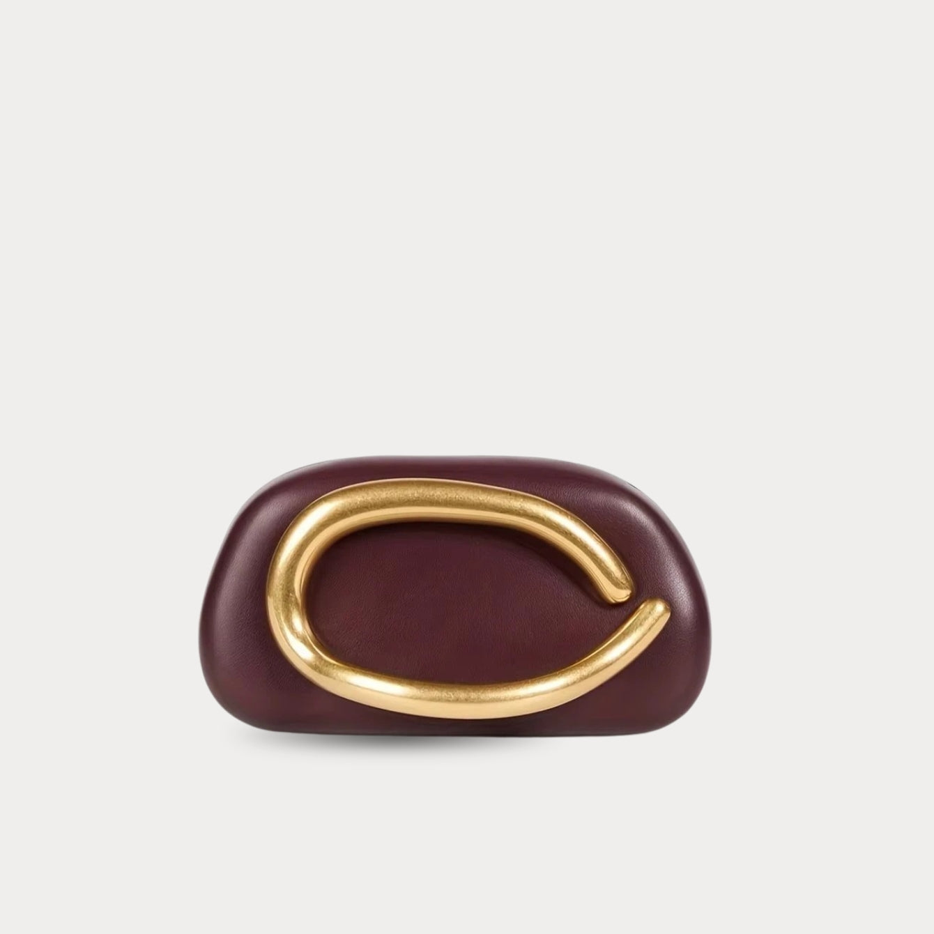 Gold Handle Clutch Bag