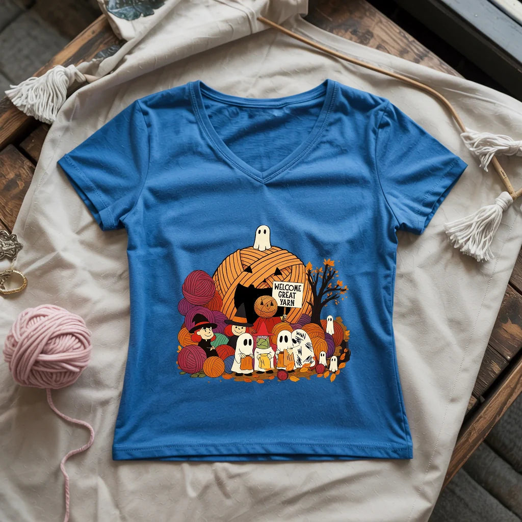 Welcome Great Yarn Lady V-neck