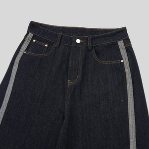 Side Stripe Wide Jeans