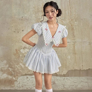 Soft Girl Chelsea Collar Mini Dress