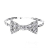 Y2K Style Rhinestone Bow Necklace