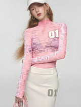 Y2K Embroidered Lace Top