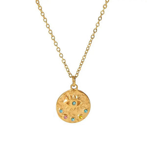 Cosmic Energy Coin Necklace