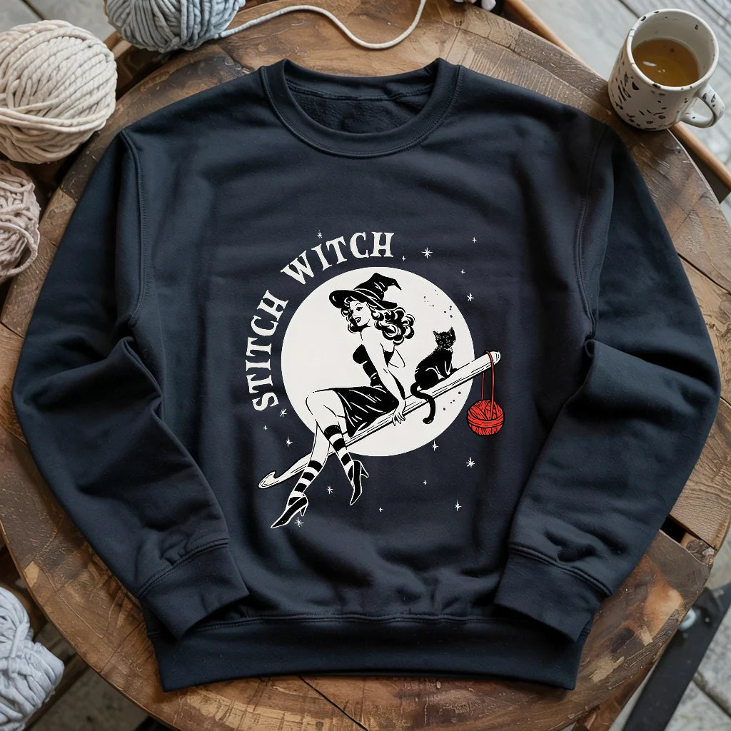 Crochet Stitch Witch Sweatshirt