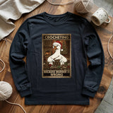 Crocheting Because Murder Is Wrong Long Sleeve T-shirt