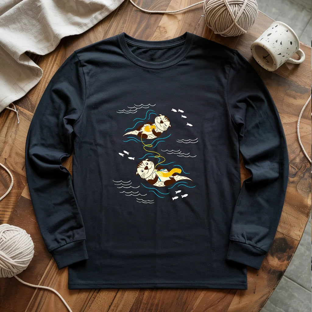 Otterly Knitting Away Long Sleeve T-shirt