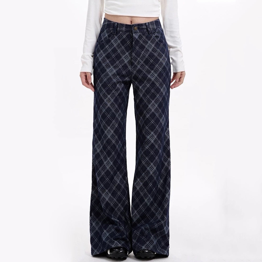 Skippin' School Blue Plaid Pants