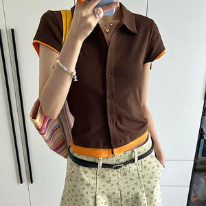 Saturday School Button-Up Polo Tee