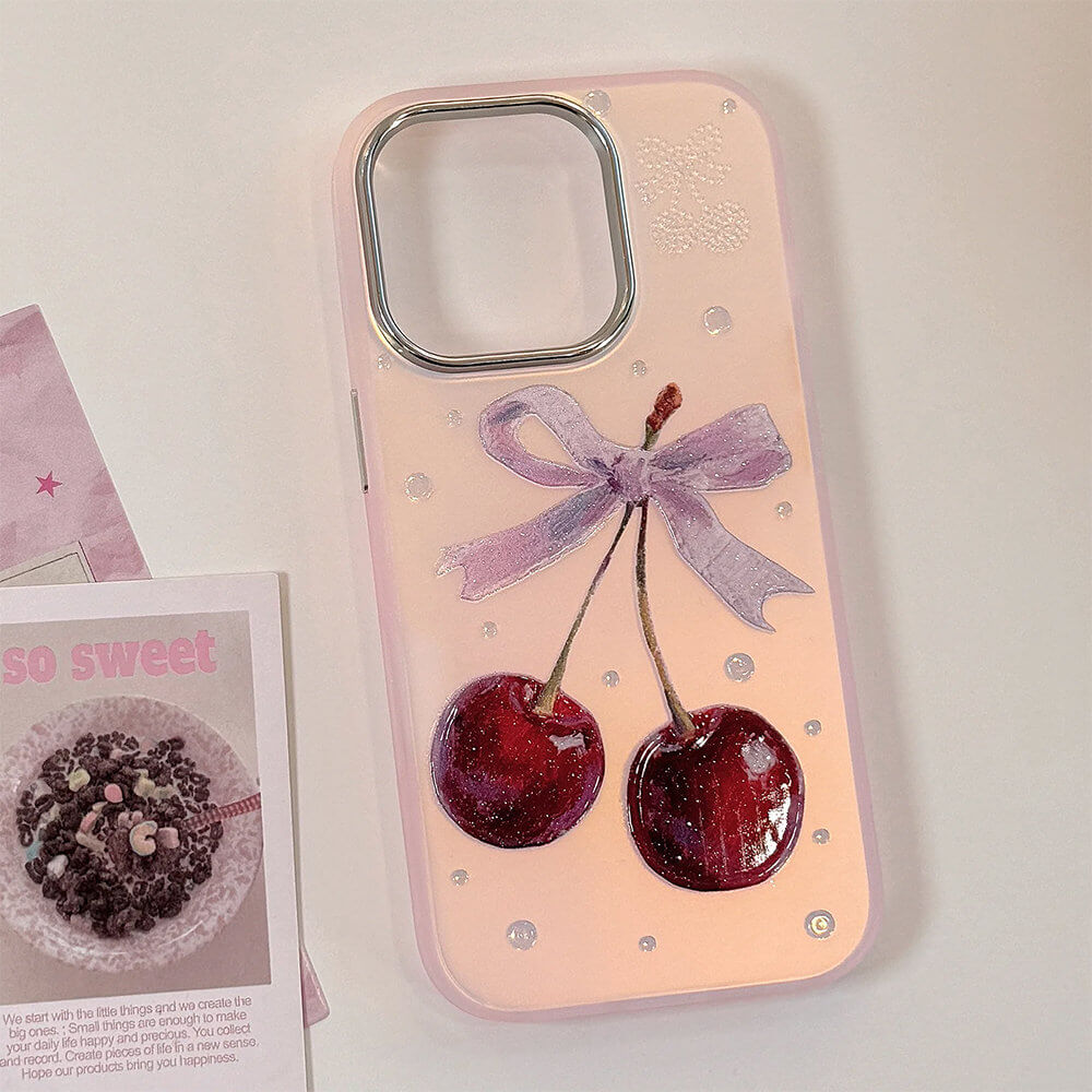 Cherry Rhinestone Y2K iPhone Case