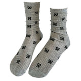 Coquette Aesthetic Bow Pattern Socks