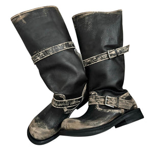 Dusty Road Mid-Calf Buckle Boots