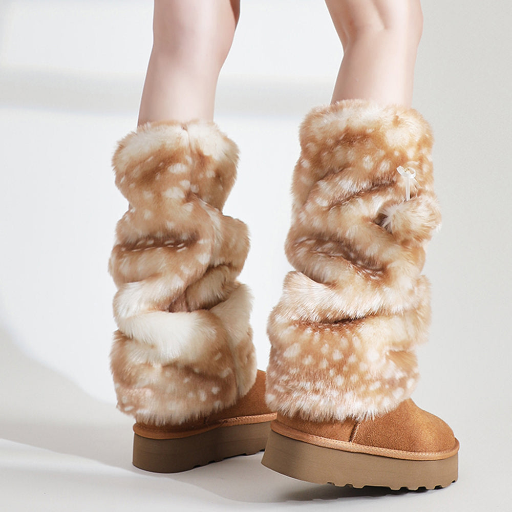 Forest Fawn Fluffy Leg Warmers