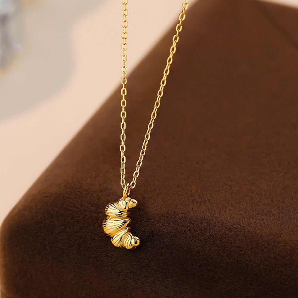 French Girl Croissant Necklace