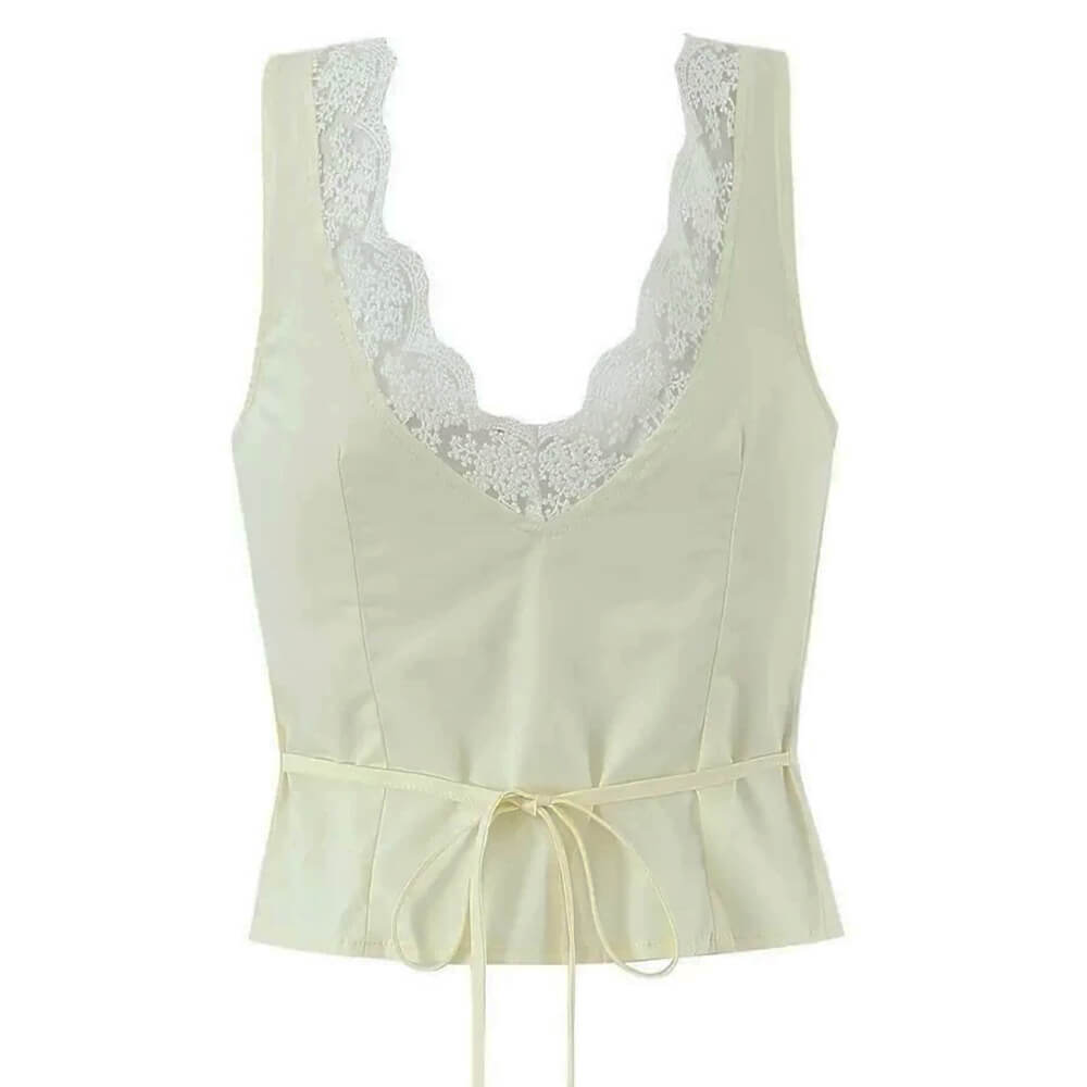 French Summer Lace Top & Mini Skirt Co-Ord