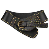 Grunge Aesthetic Wide Leather Belt