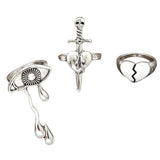 Grunge Aesthetic Ring Set