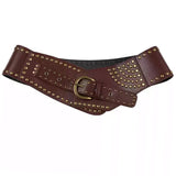 Grunge Aesthetic Wide Leather Belt