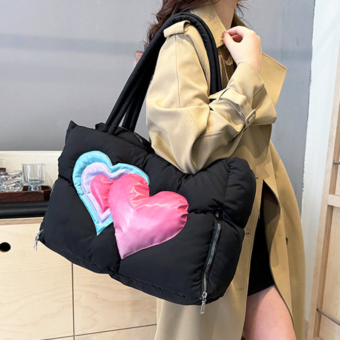 Heart Puffer Handbag