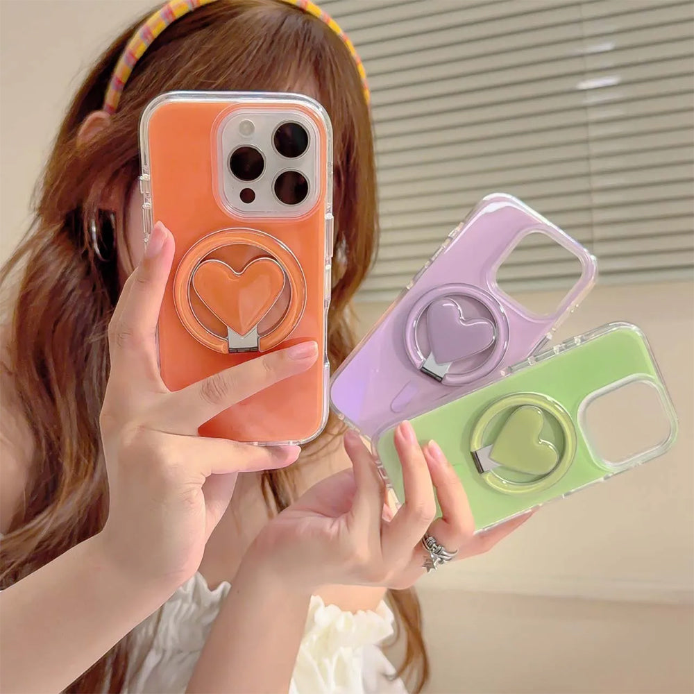 Heart Stand Holder iPhone Case