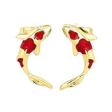 Koi Fish Stud Earrings
