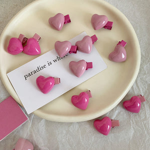 Korean Aesthetic Hearts Hair Clips