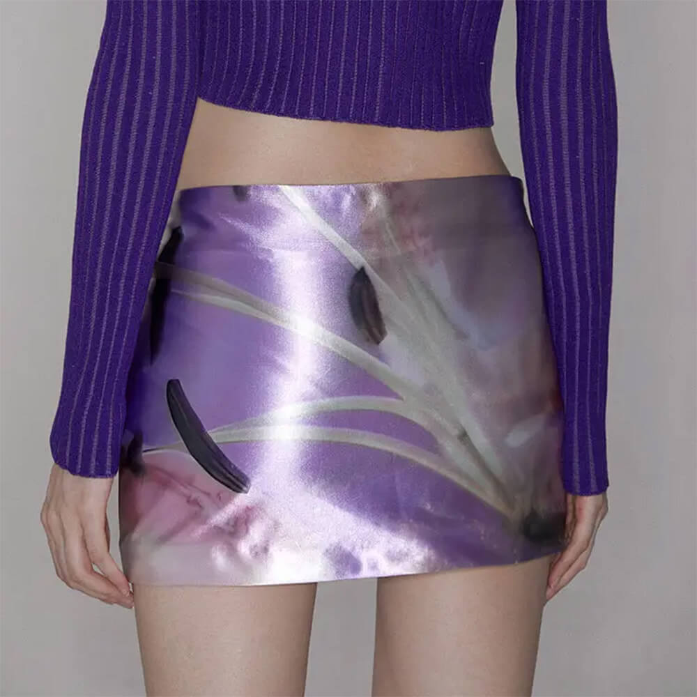 Lily Flower Mini Skirt