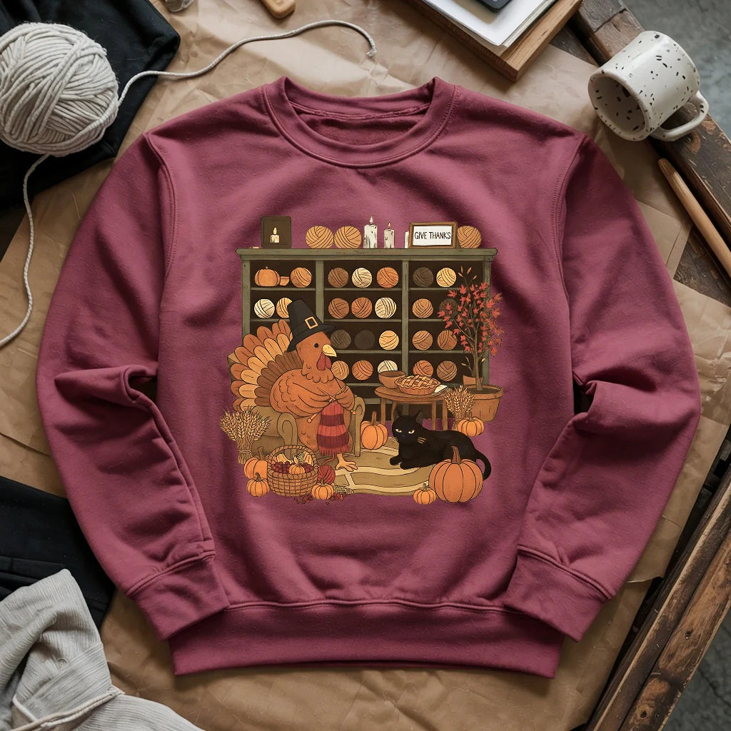Knitting Turkey Sweatshirt